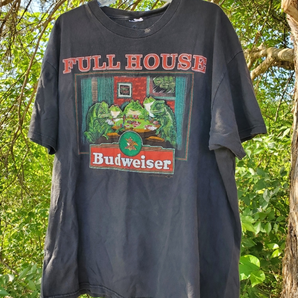 Vintage 90s Budweiser Full House Frog Shirt